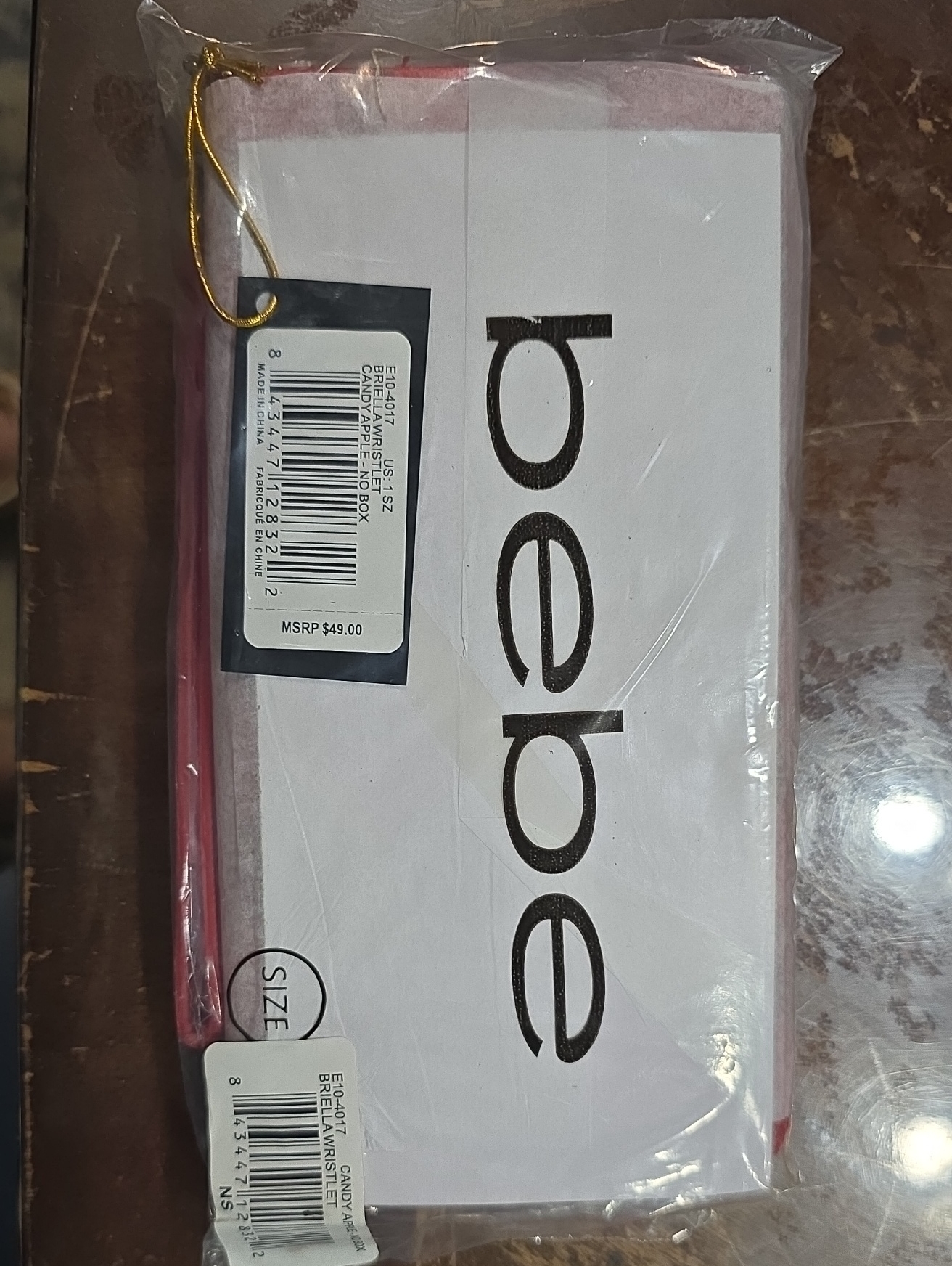 Nwt Bebe Candy Apple Briella Wristlet Msrp $49